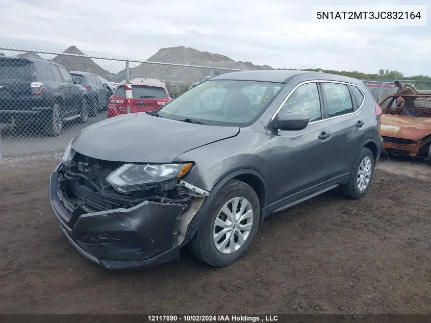 2018 Nissan Rogue VIN: 5N1AT2MT3JC832164 Lot: 12117890