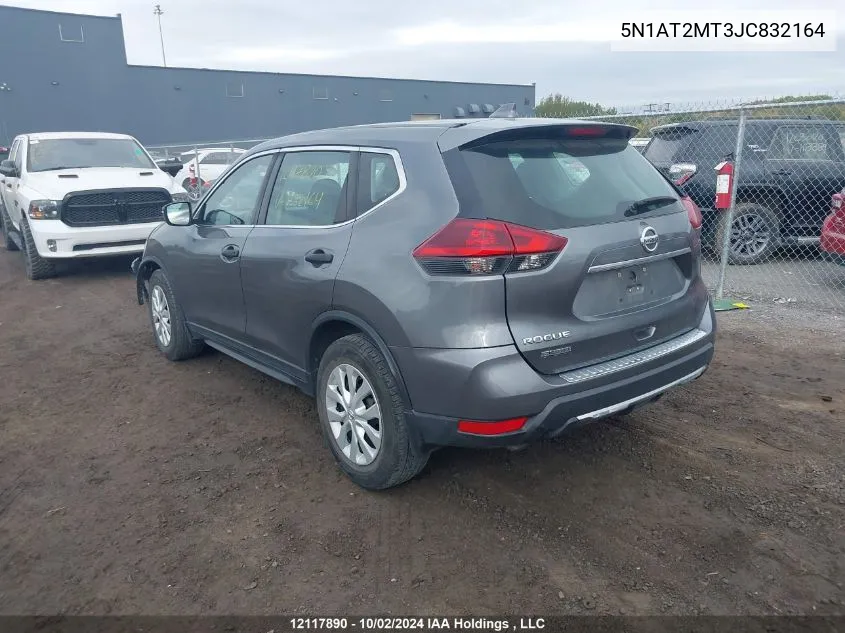 2018 Nissan Rogue VIN: 5N1AT2MT3JC832164 Lot: 12117890