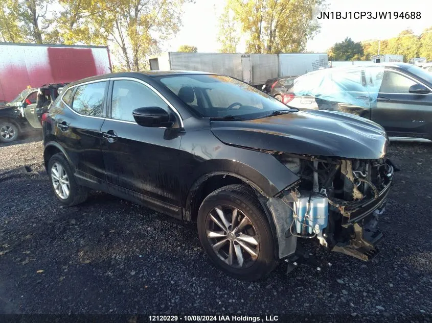 JN1BJ1CP3JW194688 2018 Nissan Qashqai S 4Dr2Wd