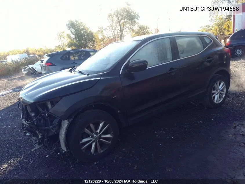 JN1BJ1CP3JW194688 2018 Nissan Qashqai S 4Dr2Wd