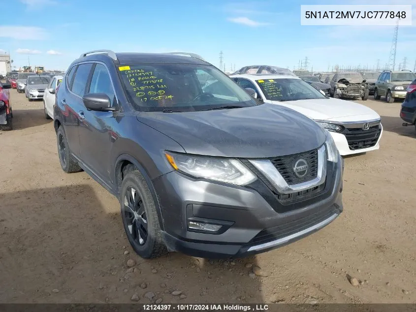 2018 Nissan Rogue VIN: 5N1AT2MV7JC777848 Lot: 12124397