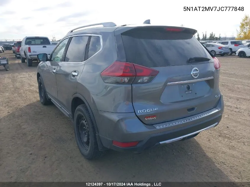 2018 Nissan Rogue VIN: 5N1AT2MV7JC777848 Lot: 12124397