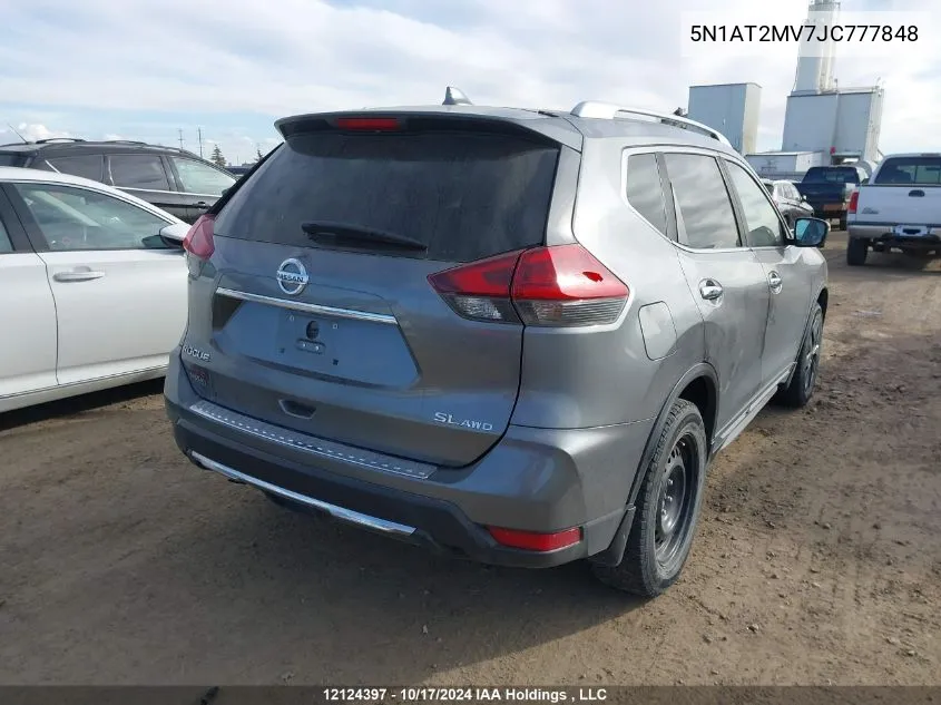 2018 Nissan Rogue VIN: 5N1AT2MV7JC777848 Lot: 12124397