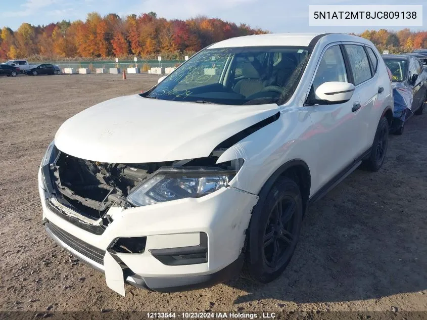 2018 Nissan Rogue VIN: 5N1AT2MT8JC809138 Lot: 12133544