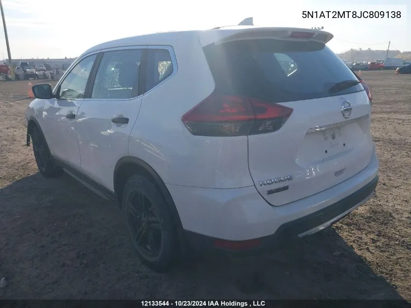 2018 Nissan Rogue VIN: 5N1AT2MT8JC809138 Lot: 12133544