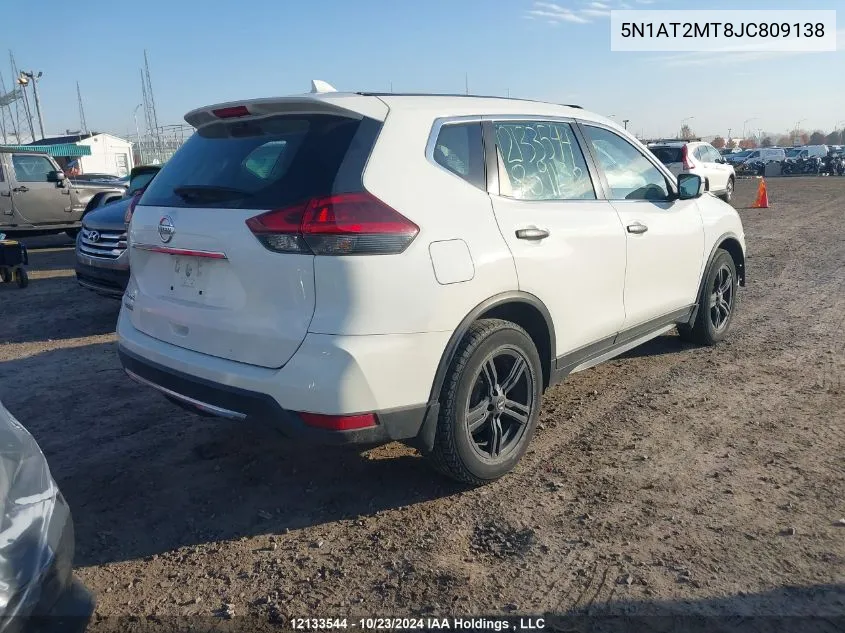 2018 Nissan Rogue VIN: 5N1AT2MT8JC809138 Lot: 12133544