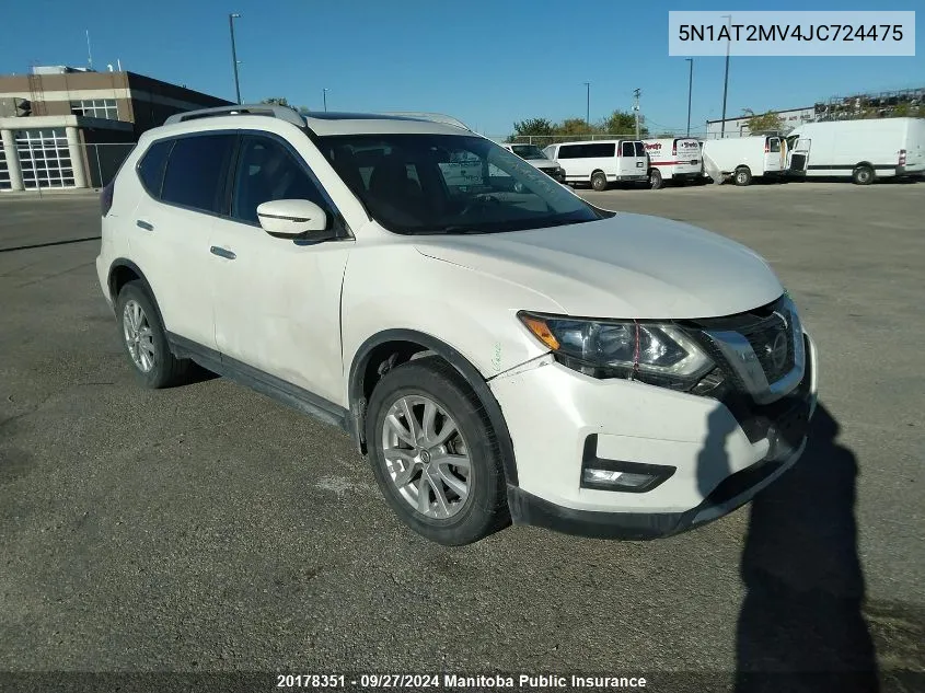 2018 Nissan Rogue Sv VIN: 5N1AT2MV4JC724475 Lot: 20178351