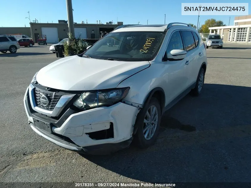 5N1AT2MV4JC724475 2018 Nissan Rogue Sv