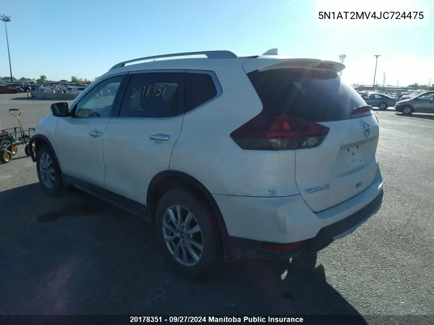 2018 Nissan Rogue Sv VIN: 5N1AT2MV4JC724475 Lot: 20178351