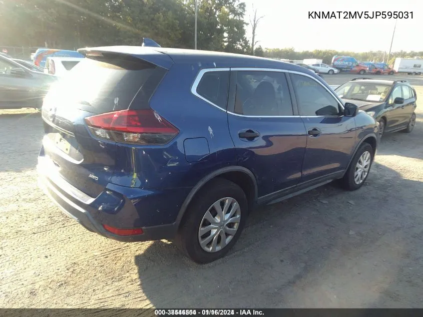 2018 Nissan Rogue S VIN: KNMAT2MV5JP595031 Lot: 38546554