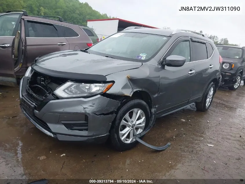 2018 Nissan Rogue Sv VIN: JN8AT2MV2JW311090 Lot: 39313794