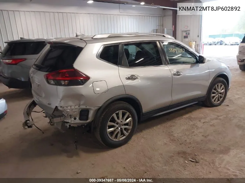 2018 Nissan Rogue Sv VIN: KNMAT2MT8JP602892 Lot: 39347687