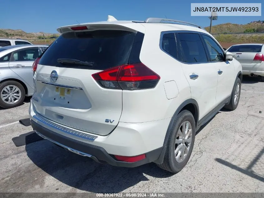 2018 Nissan Rogue Sv VIN: JN8AT2MT5JW492393 Lot: 39367922