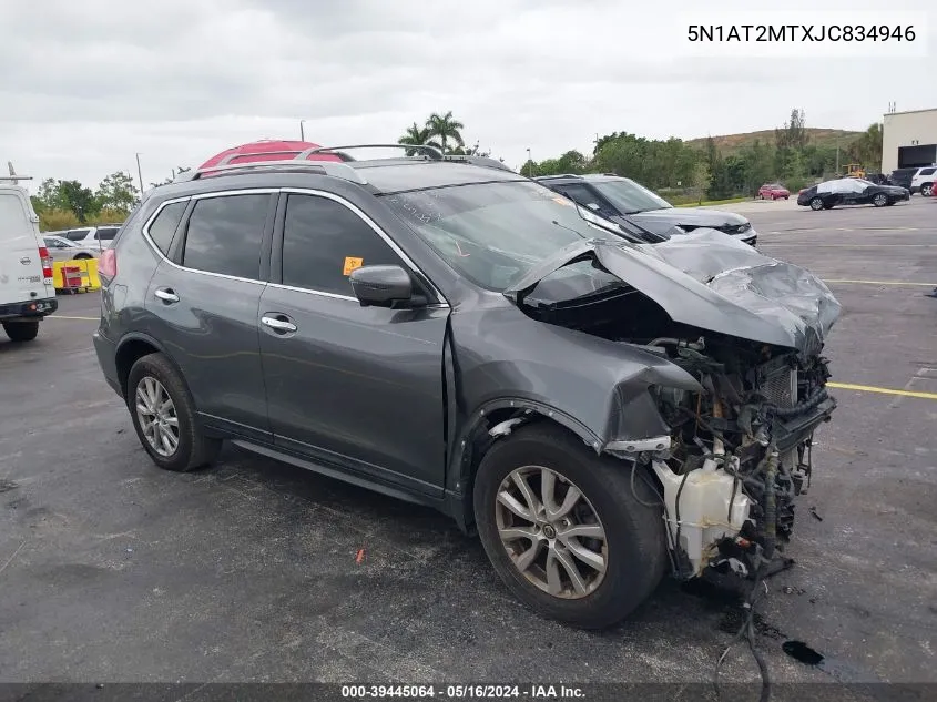 2018 Nissan Rogue Sv VIN: 5N1AT2MTXJC834946 Lot: 39445064