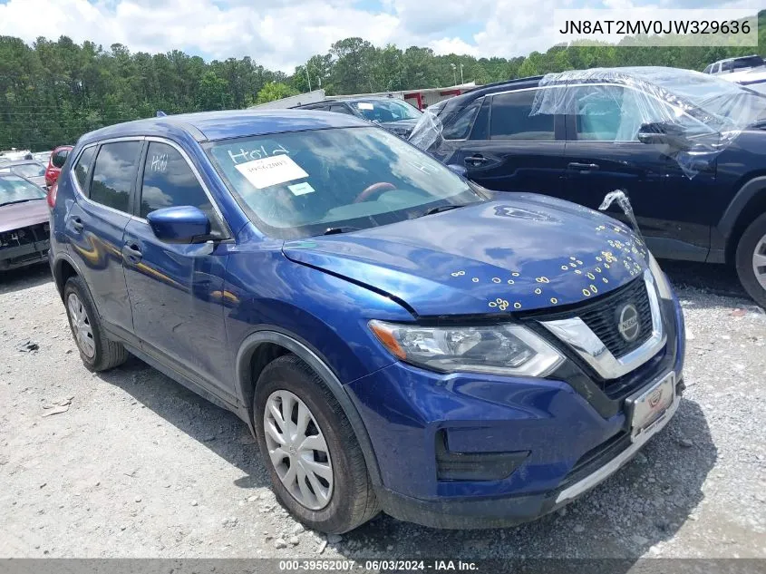 2018 Nissan Rogue S VIN: JN8AT2MV0JW329636 Lot: 39562007