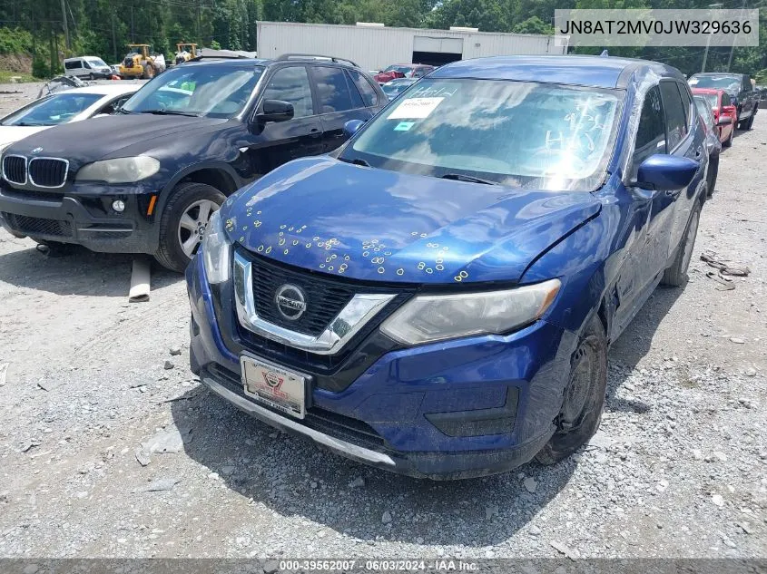 2018 Nissan Rogue S VIN: JN8AT2MV0JW329636 Lot: 39562007