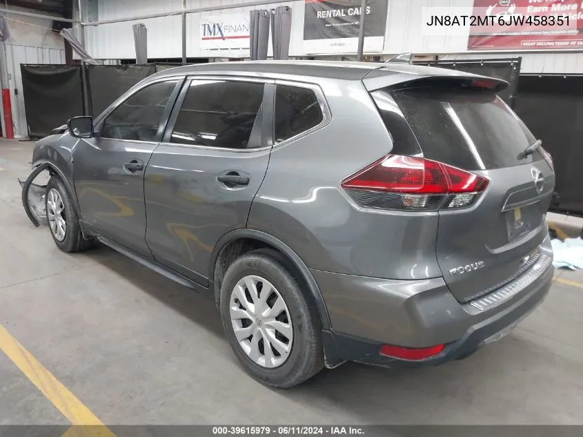 2018 Nissan Rogue S VIN: JN8AT2MT6JW458351 Lot: 39615979