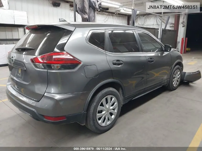 2018 Nissan Rogue S VIN: JN8AT2MT6JW458351 Lot: 39615979