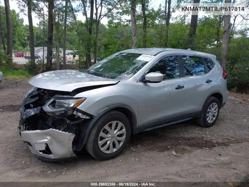 2018 Nissan Rogue S VIN: KNMAT2MT8JP617814 Lot: 39692358