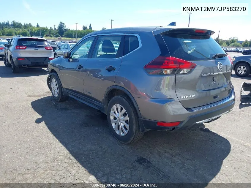 2018 Nissan Rogue S VIN: KNMAT2MV7JP583270 Lot: 39700748