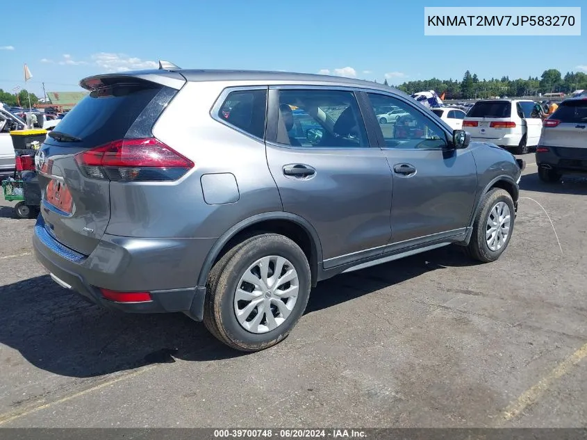 2018 Nissan Rogue S VIN: KNMAT2MV7JP583270 Lot: 39700748