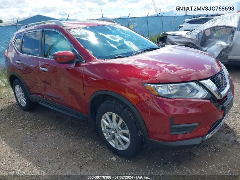 2018 Nissan Rogue Sv VIN: 5N1AT2MV3JC768693 Lot: 39776388