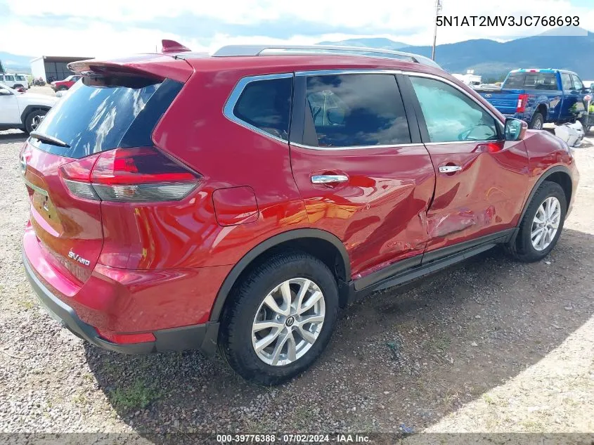 2018 Nissan Rogue Sv VIN: 5N1AT2MV3JC768693 Lot: 39776388