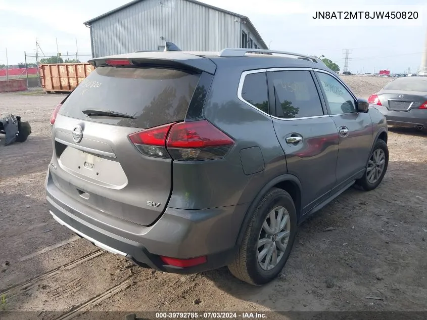 2018 Nissan Rogue Sv VIN: JN8AT2MT8JW450820 Lot: 39792785