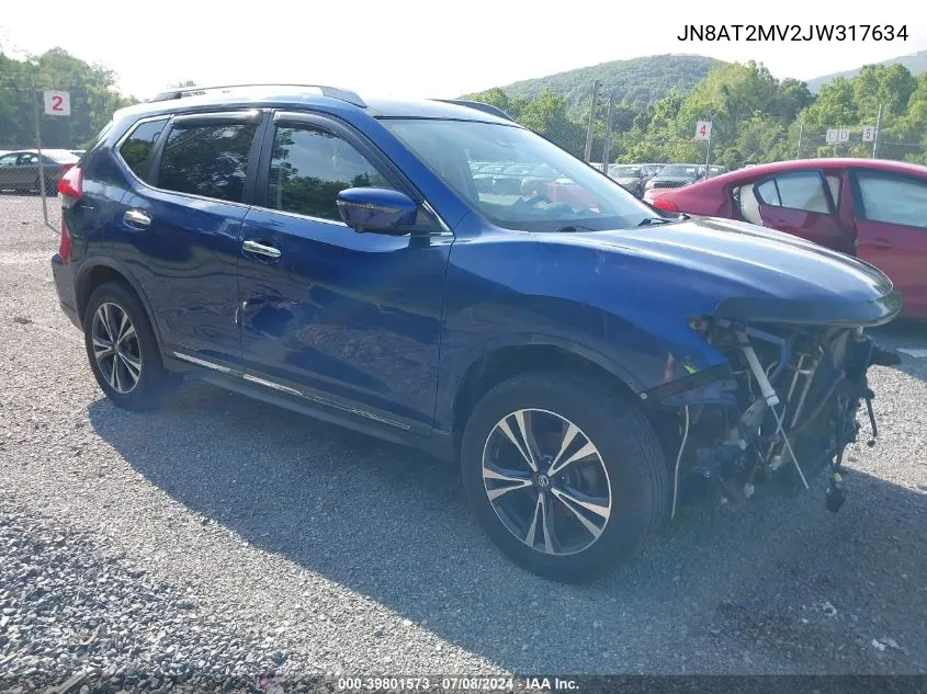 2018 Nissan Rogue Sl VIN: JN8AT2MV2JW317634 Lot: 39801573