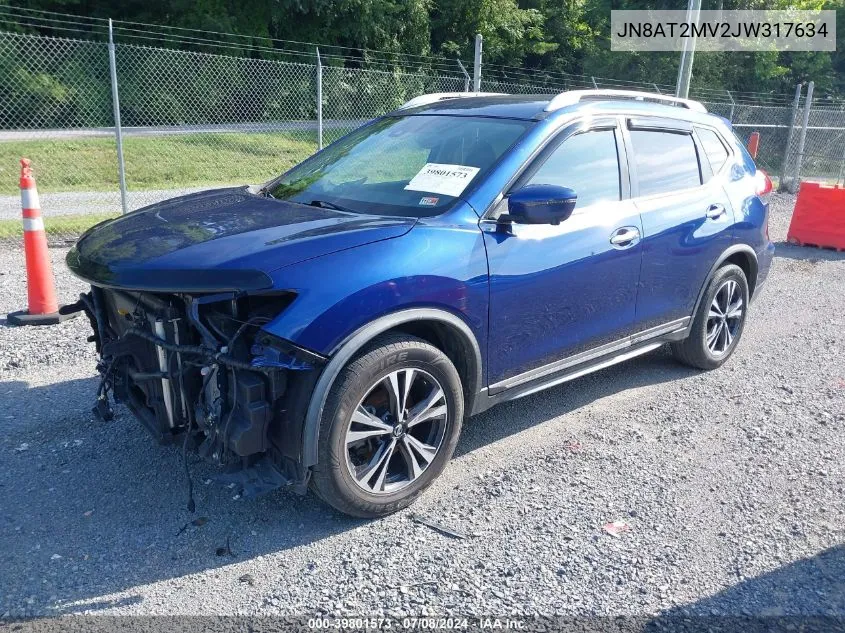 2018 Nissan Rogue Sl VIN: JN8AT2MV2JW317634 Lot: 39801573