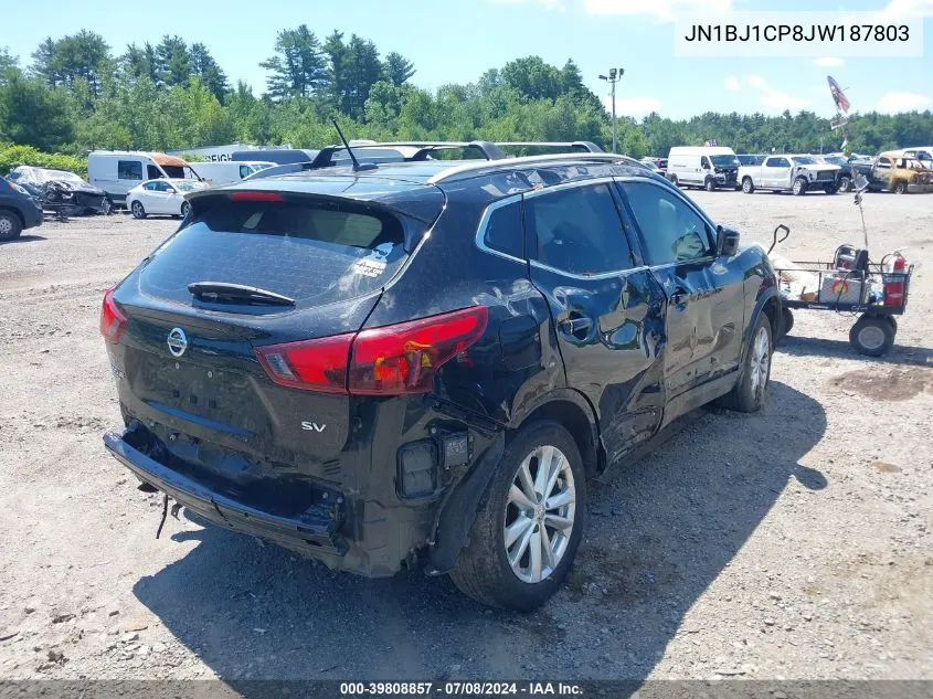 2018 Nissan Rogue Sport Sv VIN: JN1BJ1CP8JW187803 Lot: 39808857