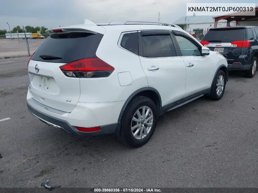 2018 Nissan Rogue Sv VIN: KNMAT2MT0JP600313 Lot: 39860356