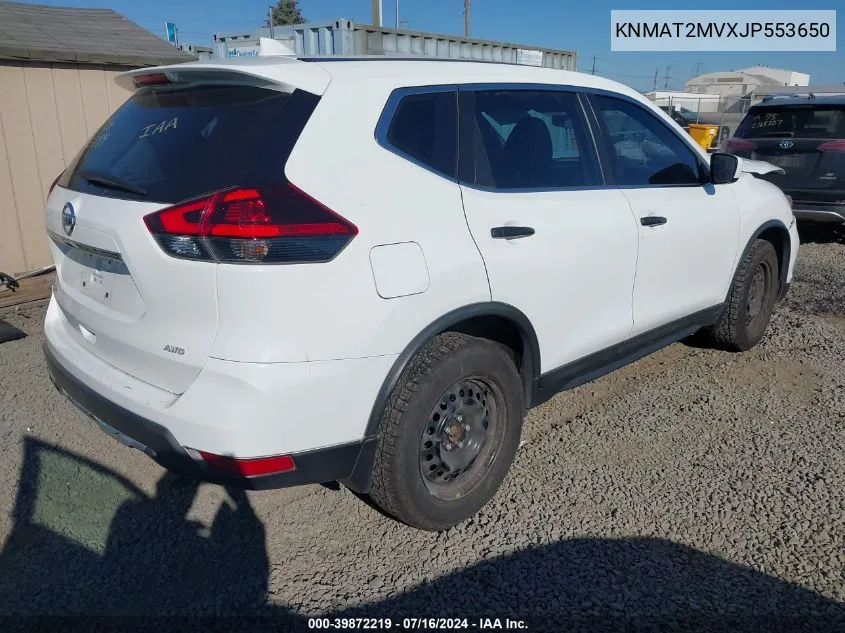 2018 Nissan Rogue S VIN: KNMAT2MVXJP553650 Lot: 39872219