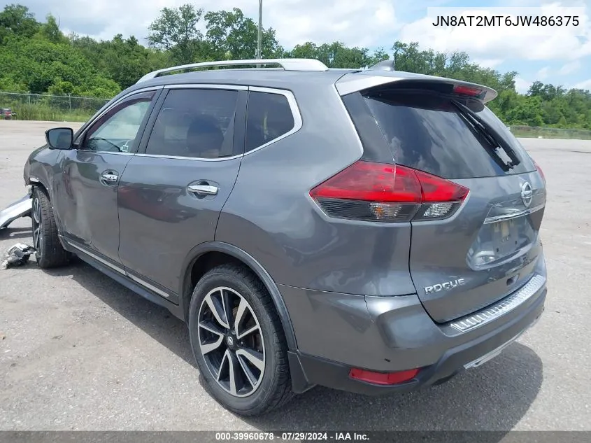 2018 Nissan Rogue Sl VIN: JN8AT2MT6JW486375 Lot: 39960678