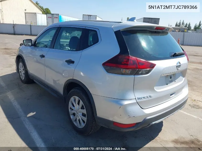 2018 Nissan Rogue S VIN: 5N1AT2MT7JC789366 Lot: 40005170