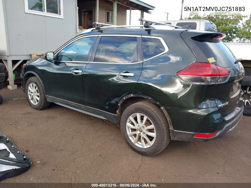 5N1AT2MV0JC751883 2018 Nissan Rogue Sv