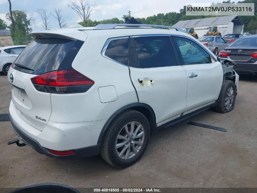 KNMAT2MV0JP533116 2018 Nissan Rogue S/Sv