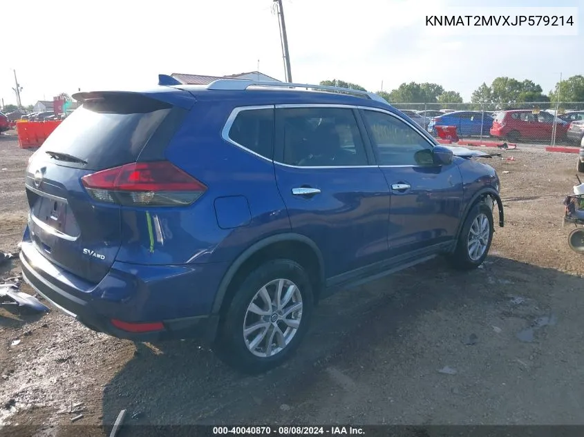 2018 Nissan Rogue Sv VIN: KNMAT2MVXJP579214 Lot: 40040870