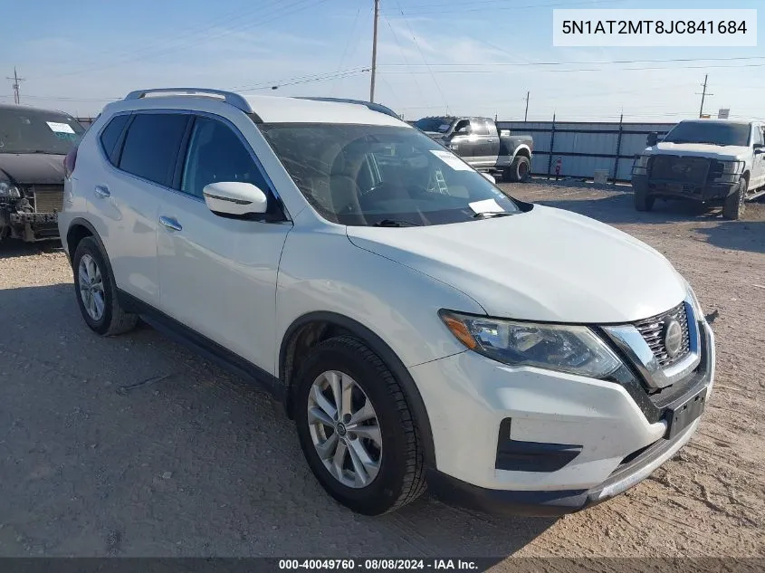 2018 Nissan Rogue S VIN: 5N1AT2MT8JC841684 Lot: 40049760