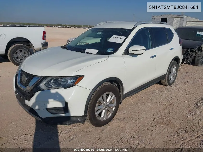 2018 Nissan Rogue S VIN: 5N1AT2MT8JC841684 Lot: 40049760