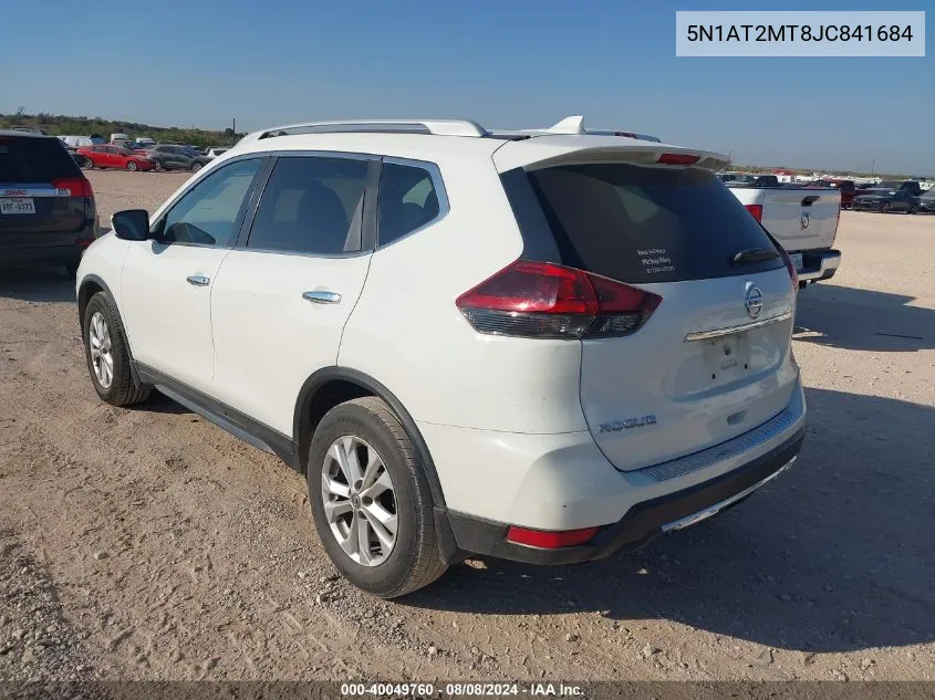 2018 Nissan Rogue S VIN: 5N1AT2MT8JC841684 Lot: 40049760