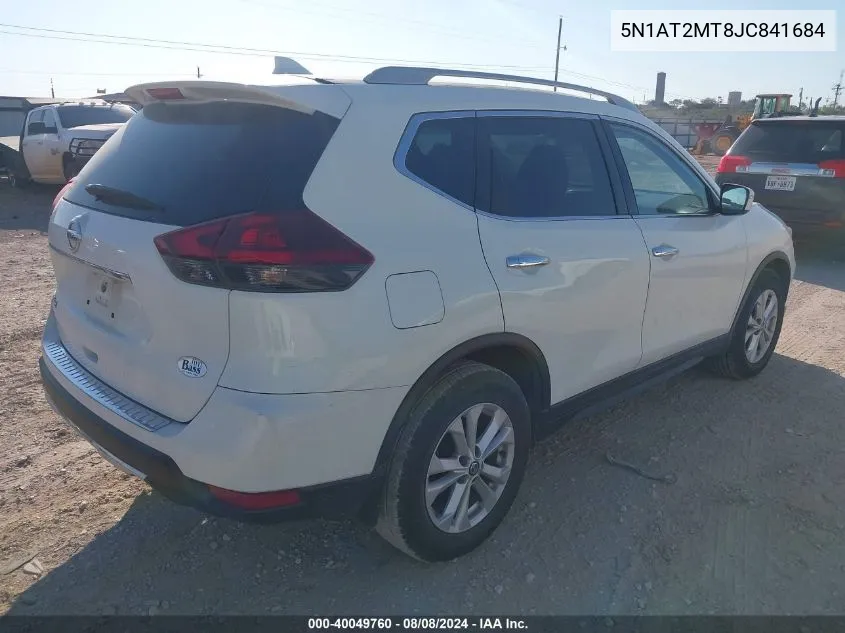 2018 Nissan Rogue S VIN: 5N1AT2MT8JC841684 Lot: 40049760