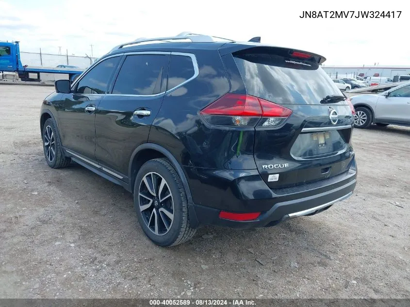 2018 Nissan Rogue Sl VIN: JN8AT2MV7JW324417 Lot: 40052589