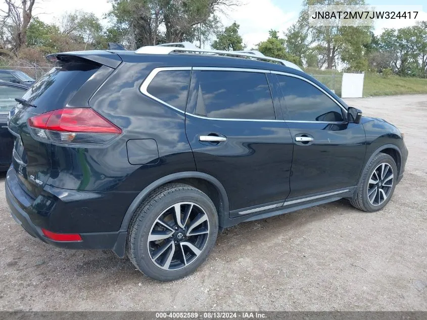 2018 Nissan Rogue Sl VIN: JN8AT2MV7JW324417 Lot: 40052589