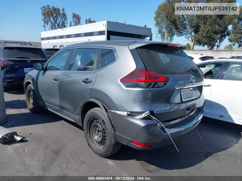 2018 Nissan Rogue S VIN: KNMAT2MT0JP539142 Lot: 40063404