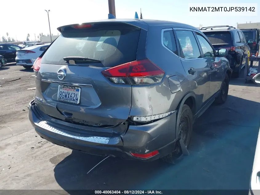 2018 Nissan Rogue S VIN: KNMAT2MT0JP539142 Lot: 40063404