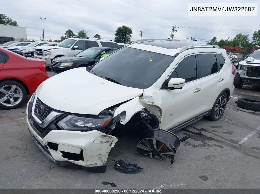 2018 Nissan Rogue Sl VIN: JN8AT2MV4JW322687 Lot: 40068296