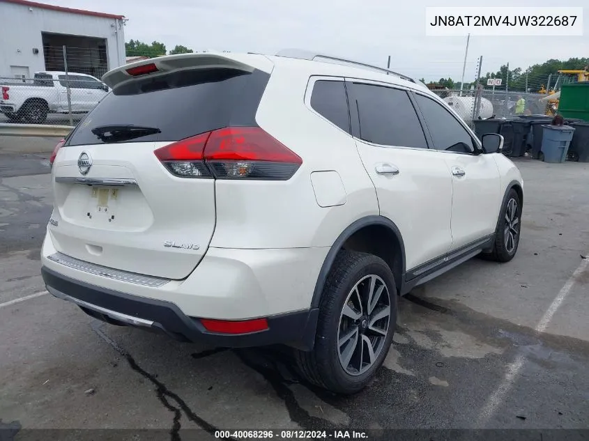 2018 Nissan Rogue Sl VIN: JN8AT2MV4JW322687 Lot: 40068296