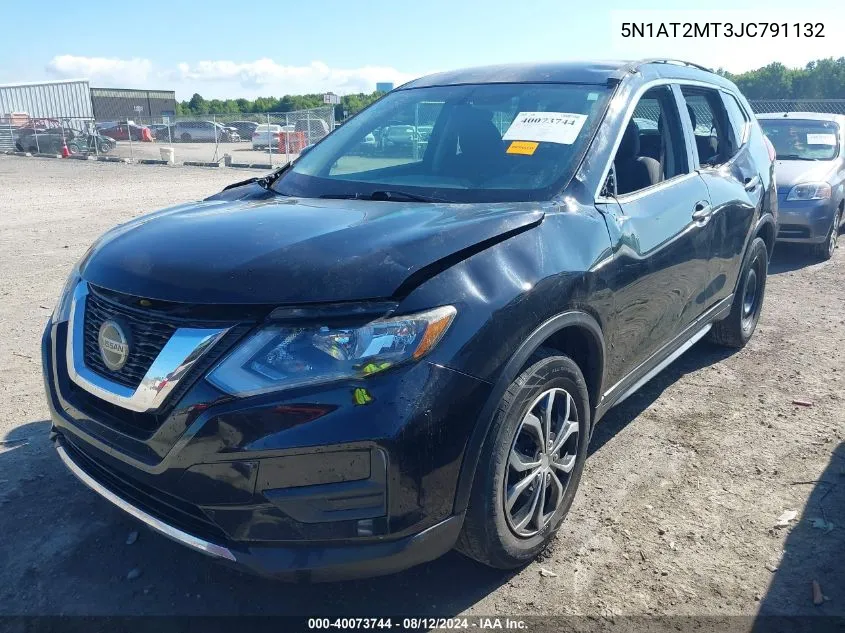 2018 Nissan Rogue S VIN: 5N1AT2MT3JC791132 Lot: 40073744