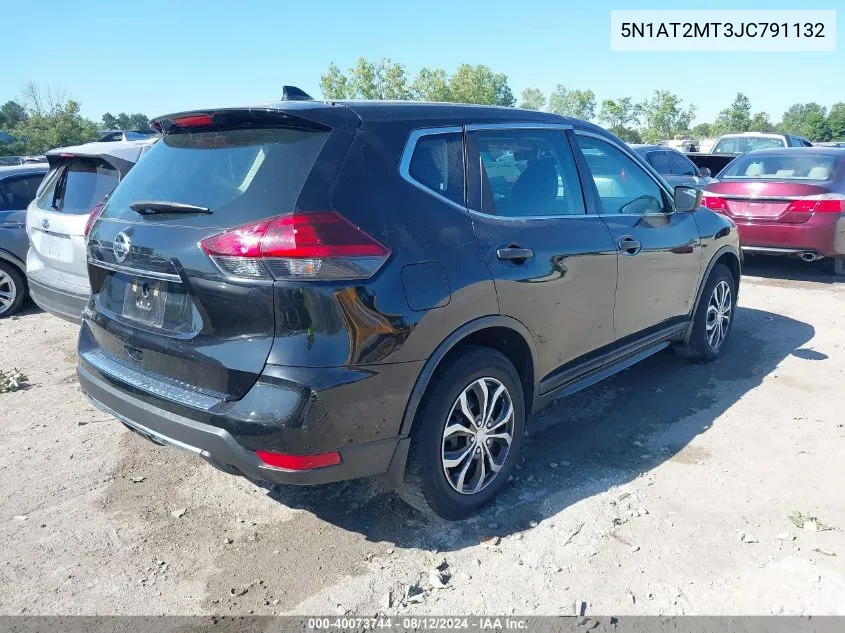 2018 Nissan Rogue S VIN: 5N1AT2MT3JC791132 Lot: 40073744